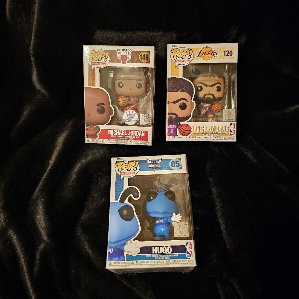 Funko Pop! Figures - Michael Jordan, Anthony Davis, Hugo - Multicolor